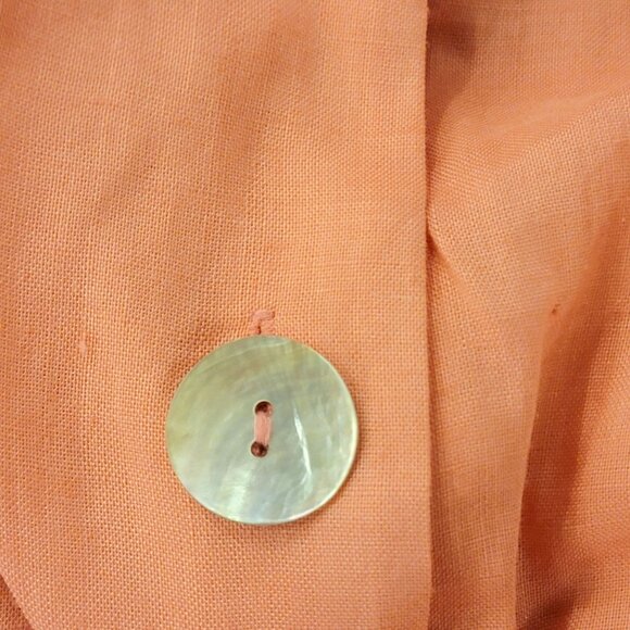 Vintage 90s Linen Shirt Set Women 2X Plus Colorful Blouse Tank Top Pink New Tags - Picture 15 of 15